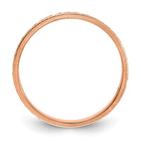 Load image into Gallery viewer, 14k Rose Gold 3mm Design Etched Wedding Band Size 6.5

