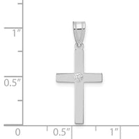 Load image into Gallery viewer, 14k White Gold .01ct. Diamond Cross Pendant
