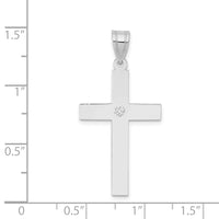 Load image into Gallery viewer, 14k White Gold .02ct. Diamond Cross Pendant
