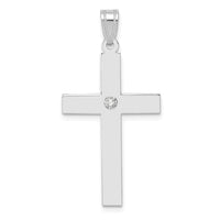 Load image into Gallery viewer, 14k White Gold .02ct. Diamond Cross Pendant
