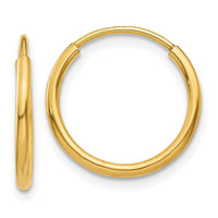 Load image into Gallery viewer, 14k 1.25mm Endless Hoop Earring
