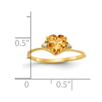 Load image into Gallery viewer, 14k Citrine Diamond Ring
