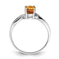 Load image into Gallery viewer, 14k White Gold 7x5mm Oval Citrine ring
