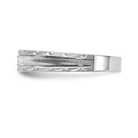 Load image into Gallery viewer, 14k White Gold AA Quality .03 carat Diamond Trio Ladies Complete Wedding Band
