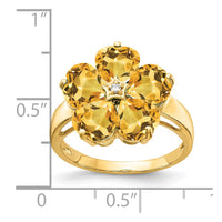 Load image into Gallery viewer, 14k 6mm Heart Citrine AA Diamond ring
