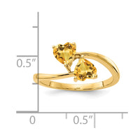 Load image into Gallery viewer, 14k 5mm Heart Citrine ring

