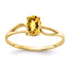 14k 6x4mm Oval Citrine Checker ring