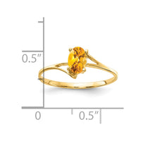 Load image into Gallery viewer, 14k 6x4mm Oval Citrine ring
