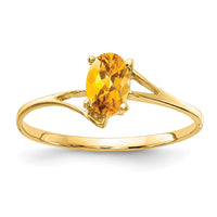 Load image into Gallery viewer, 14k 6x4mm Oval Citrine ring
