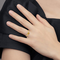 Load image into Gallery viewer, 14k 4mm Princess Cut Citrine ring
