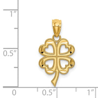 Load image into Gallery viewer, 14k Four Leaf Clover Pendant
