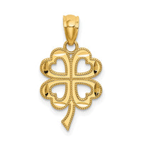 Load image into Gallery viewer, 14k Four Leaf Clover Pendant
