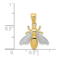 Load image into Gallery viewer, 14k w/Rhodium Bee Pendant
