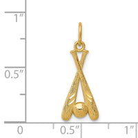 Load image into Gallery viewer, 14K Baseball Bats and Ball Pendant
