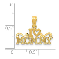 Load image into Gallery viewer, 14k Yellow Gold I Heart Mommy Pendant
