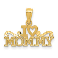 Load image into Gallery viewer, 14k Yellow Gold I Heart Mommy Pendant
