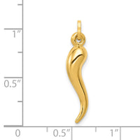 Load image into Gallery viewer, 14k Hollow 3D Italian Horn Charm
