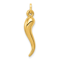 Load image into Gallery viewer, 14k Hollow 3D Italian Horn Charm
