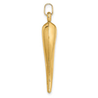 Load image into Gallery viewer, 14k Hollow 3D Italian Horn Charm

