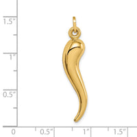 Load image into Gallery viewer, 14k Hollow 3D Italian Horn Charm
