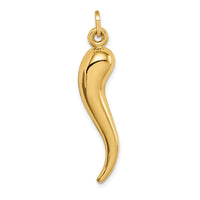 Load image into Gallery viewer, 14k Hollow 3D Italian Horn Charm
