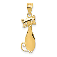 Load image into Gallery viewer, 14k Diamond Cat Pendant
