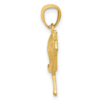 Load image into Gallery viewer, 14k Yellow Gold Textured Kangaroo Pendant
