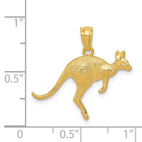 Load image into Gallery viewer, 14k Yellow Gold Textured Kangaroo Pendant

