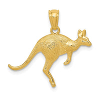 Load image into Gallery viewer, 14k Yellow Gold Textured Kangaroo Pendant
