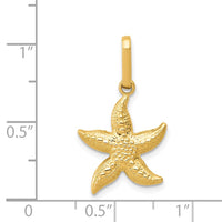 Load image into Gallery viewer, 14k Textured Hollow Starfish Pendant
