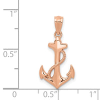 Load image into Gallery viewer, 14k Rose Gold Anchor Pendant
