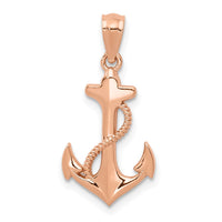 Load image into Gallery viewer, 14k Rose Gold Anchor Pendant
