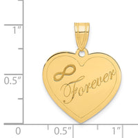 Load image into Gallery viewer, 14k Infinity FOREVER Laser Cut Charm Heart Pendant
