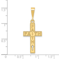 Load image into Gallery viewer, 14K Laser Cut FAITH Cross Charm
