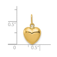 Load image into Gallery viewer, 14K Polished 3-D Puffed Heart Charm
