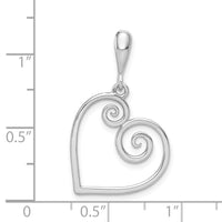 Load image into Gallery viewer, 14K White Gold Heart Pendant
