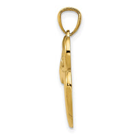 Load image into Gallery viewer, 14k Gold Polished Cut-out Owl Pendant
