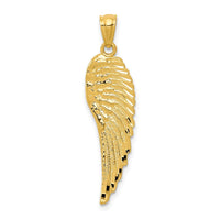 Load image into Gallery viewer, 14K Gold Polished and Textured Angel Wing Pendant
