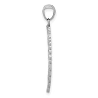 Load image into Gallery viewer, 14K White Gold Polished and Textured Angel Wing Pendant
