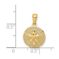Load image into Gallery viewer, 14k Gold Polished Filigree Sand Dollar Pendant
