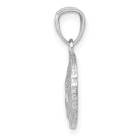 Load image into Gallery viewer, 14K White Gold Polished and Textured Sand Dollar Pendant
