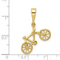 Load image into Gallery viewer, 14kt Yellow Gold Polished 3D Bicycle Pendant
