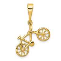 Load image into Gallery viewer, 14kt Yellow Gold Polished 3D Bicycle Pendant
