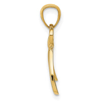 Load image into Gallery viewer, 14k Gold Polished Small Ribbon Bow Pendant

