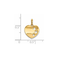 Load image into Gallery viewer, 14k Childrens Heart with Pawprints Pendant
