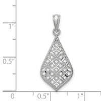 Load image into Gallery viewer, 14K White Gold Diamond-cut Dangle Pendant
