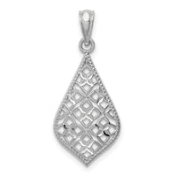 Load image into Gallery viewer, 14K White Gold Diamond-cut Dangle Pendant
