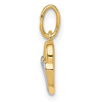 Load image into Gallery viewer, 14K and White Rhodium Polished Hearts Pendant
