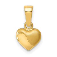 Load image into Gallery viewer, 14k Satin and Polished 3D Puffed Heart Pendant
