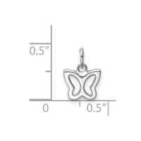 Load image into Gallery viewer, 14k White Gold Cut-out Butterfly Pendant
